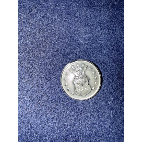 US AIR FORCE COAT MEN'S BLUE WOOL VELOUR OVERCOAT Vintage BLUE 1085 Sz 33L - Picture 2 of 6